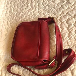 Coach leather RED shoulder bag